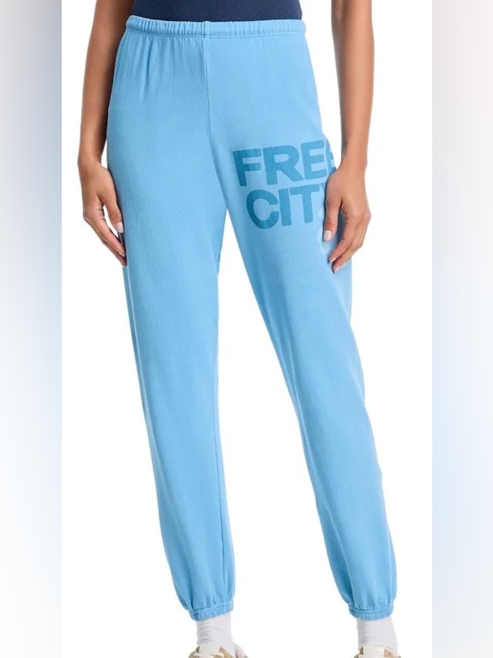 $168 Free City Sweatpants XS Blue Milk Logo